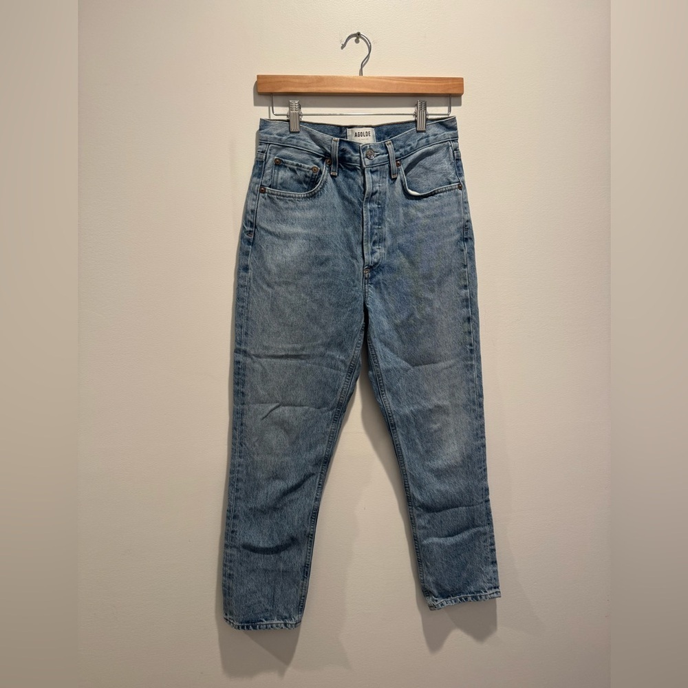 AGOLDE Riley High Rise Straight Crop Jeans